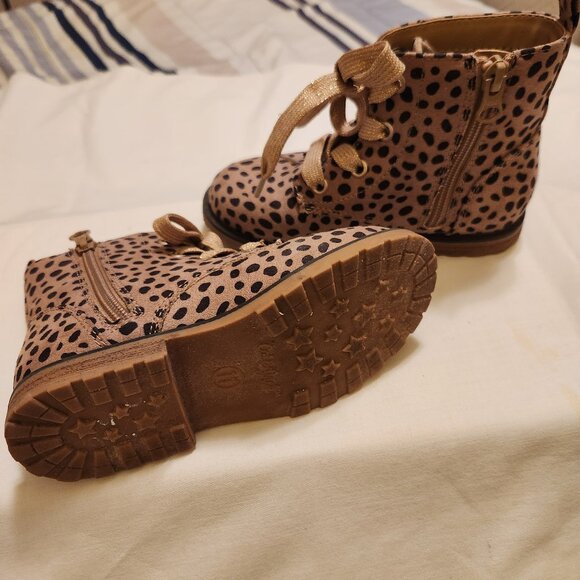 Cat & Jack Girls Toddler Animal Print Combat Boots - Picture 5 of 6